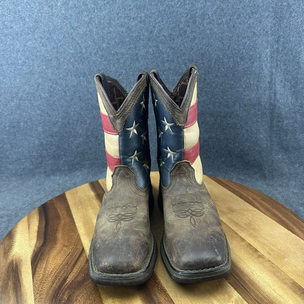 Lil' Rebel by Durango Little Kids' Flag Western Boot Size 1 DBT0159 - Picture 4 of 14